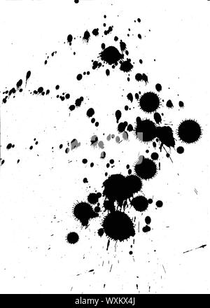 Black ink blobs and splatter Stock Photo - Alamy