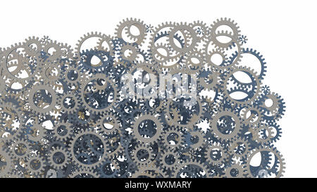 3d gear wheel on white background. 3D illustration Stock Photo