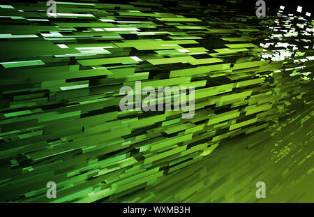 Digital Network with Fast Moving Data Packets Stock Photo
