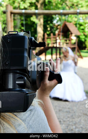 Wedding recording with the camera Stock Photo