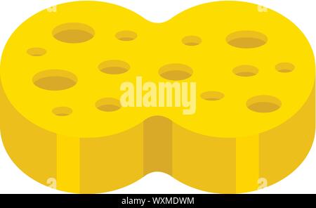 Sponge wash icon. Flat illustration of sponge wash vector icon for web design Stock Vector