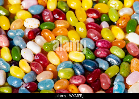 Multi coloured jelly belly beans. Stock Photo