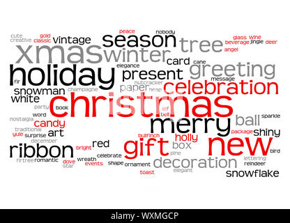 An image of nice Christmas text cloud Stock Photo