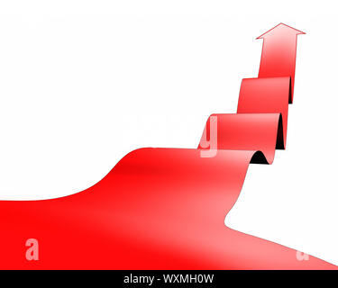 An image of a red arrow background Stock Photo