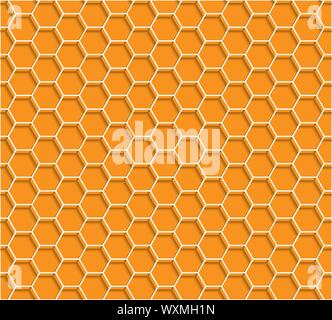 honey combs seamless pattern, vector illustration . Template for your design Stock Vector