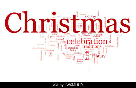 An image of nice Christmas text cloud Stock Photo