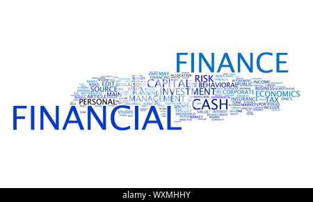 An image of a nice financial text cloud Stock Photo
