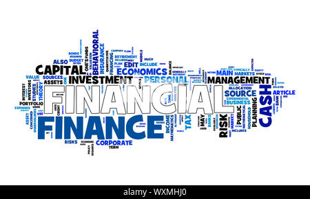 An image of a nice financial text cloud Stock Photo