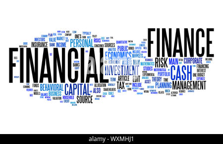 An image of a nice financial text cloud Stock Photo