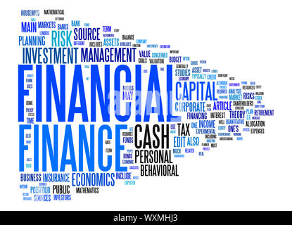 An image of a nice financial text cloud Stock Photo