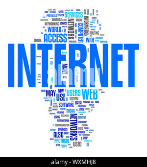 An image of a nice internet text cloud Stock Photo