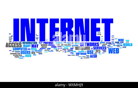 An image of a nice internet text cloud Stock Photo