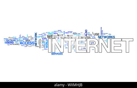 An image of a nice internet text cloud Stock Photo