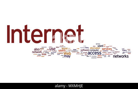 An image of a nice internet text cloud Stock Photo