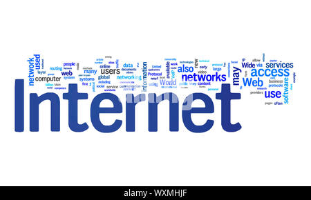 An image of a nice internet text cloud Stock Photo