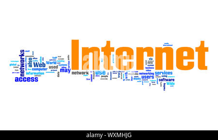 An image of a nice internet text cloud Stock Photo