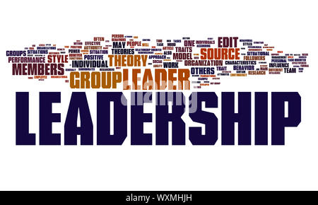 An image of a nice leadership text cloud Stock Photo
