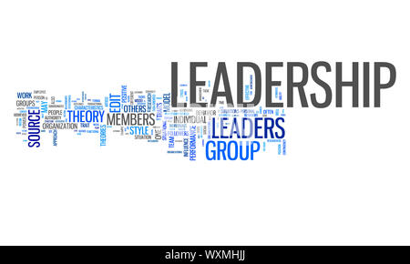 An image of a nice leadership text cloud Stock Photo