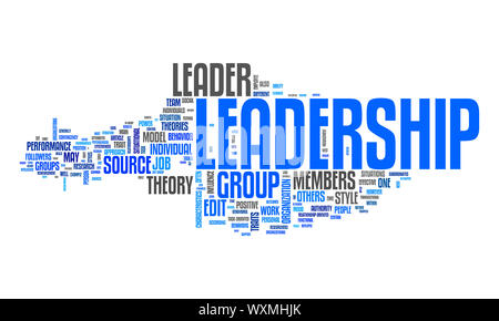 An image of a nice leadership text cloud Stock Photo