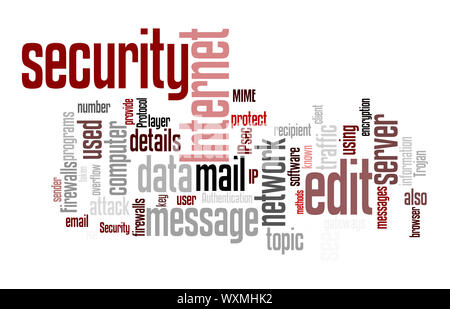 An image of an internet security text cloud Stock Photo