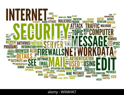 An image of an internet security text cloud Stock Photo