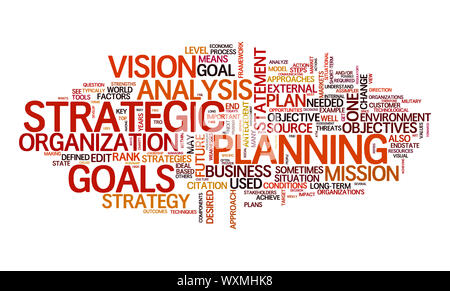 An image of a nice strategy text cloud Stock Photo