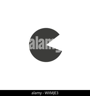 pacman vector icon on whrite backround EPS 10 Stock Vector