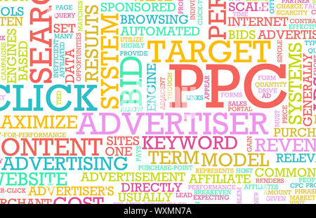 Pay Per Click Advertising as a Concept Stock Photo