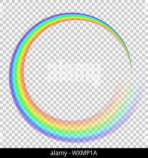 Vector realistic Rainbow isolated on transparent background Stock ...