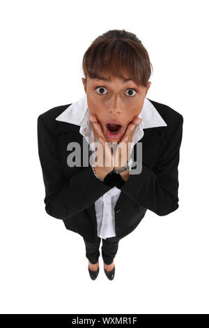 A stunned business professional Stock Photo