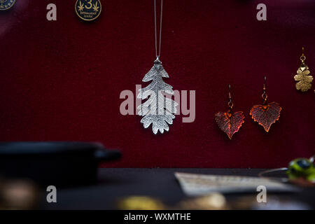 A jewelry display in a shop window in Dresden, Germany Stock Photo