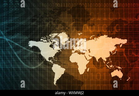 Data Network with Fast Moving Data Packets Stock Photo