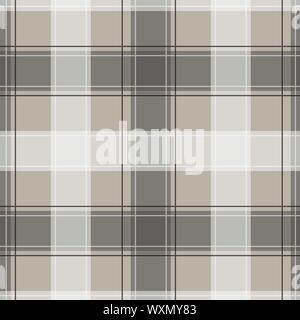 Grey Gingham pattern. Texture from squares for - plaid, tablecloths, clothes, shirts, dresses, paper, bedding, blankets, quilts and other textile prod Stock Vector