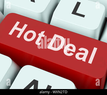 Hot Deal Key On Keyboard Meaning Great Offers Or Offer Stock Photo