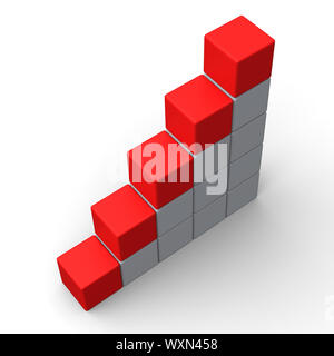 Five Blank Steps Showing Copy Space For 5 Letter Word Stock Photo