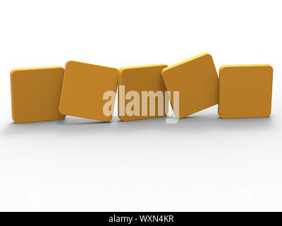 Five Blank Tiles Showing Copyspace For 5 Letter Word Stock Photo