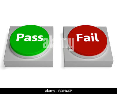 Pass or Fail (Passed or Failed, Passing or Failing) buttons on a ...