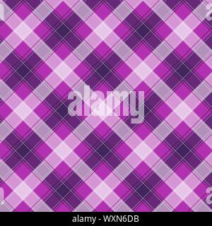 Purple Gingham pattern. Texture from squares for - plaid, tablecloths, clothes, shirts, dresses, paper, bedding, blankets, quilts and other textile pr Stock Vector