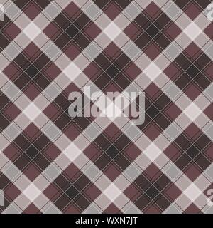 Brown Gingham pattern. Texture from squares for - plaid, tablecloths, clothes, shirts, dresses, paper, bedding, blankets, quilts and other textile pro Stock Vector