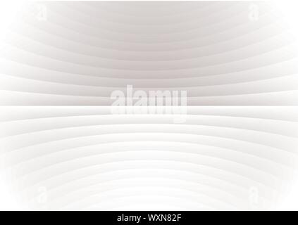 Abstract stripe pattern horizontal curve lines white and gray background. Vector illustration Stock Vector