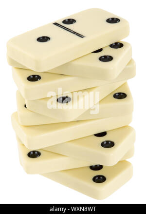 Turret from bones of a dominoe with black points Stock Photo