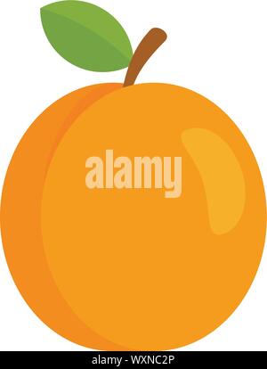 Fresh eco apricot icon. Flat illustration of fresh eco apricot vector icon for web design Stock Vector