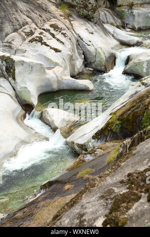 landscape with river named hell valley in avila spain Stock Photo