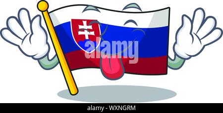 Wink flag slovakia with the shape character Stock Vector Image &amp; Art ...