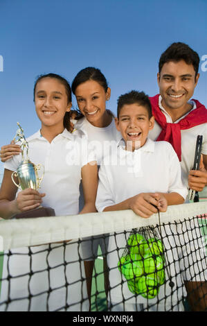 Tennis Family Stock Photo