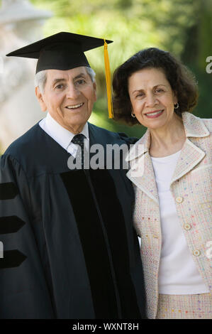 Senior Graduate and Wife Stock Photo