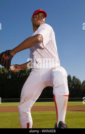 Pitcher Winding Up Stock Photo