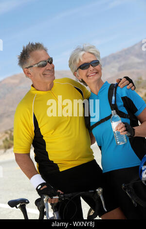 Couple Out for a Bicycle Ride Stock Photo