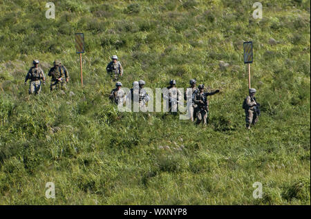 Yamato, Japan. 17th Sep, 2019. Members of U.S. Army take part in the shooting training of the joint military exercise 'Orient Shield 2019' in Kumamoto, Japan on Tuesday, September 17, 2019. Photo by Keizo Mori/UPI Credit: UPI/Alamy Live News Stock Photo