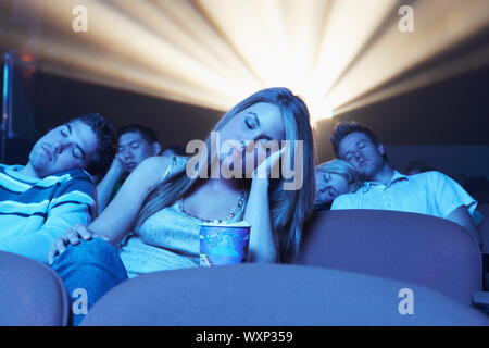 People Asleep in Movie Theater